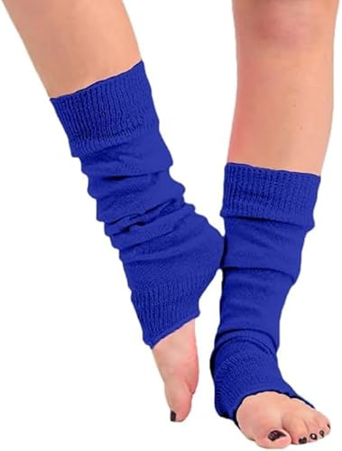 CHAAL® Leg Warmer Women's Girls Leg Warmer 80'S Teen Fancy's Dress Dance wear Womens Fancy Stylish Leg Warmers - Ladies Girls for carnival fancy dress party Legs Warmers Royal