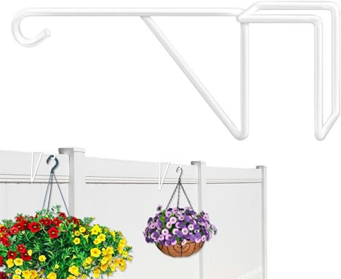 Ganchos para valla – Perchas resistentes para plantas, soportes montados en la pared | Elegantes ganchos de metal , accesorios de jardín duraderos para uso en interiores y exteriores en vallas