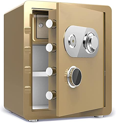 Coffre-fort pour la maison avec clé ignifuge et antivol - Petite boîte de sécurité pour documents - Design robuste pour un usage domestique - Idéal pour les objets confidentiels et les objets de