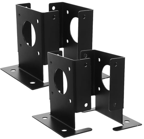 FOMIYES 4pcs Pavilion Base Bracket Heavy Duty Stainless Steel Fence Post Anchor for Wood Deck Porch Railing Support Post Base Bracket