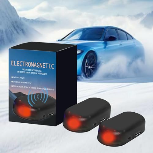 LXYUNKJ Electromagnetic Snow Melter Car Interference Antifreeze Device, Universal Solar Car Windshield De-Icer Wave Car Snow Removal, Reusable Defroster Anti-Frost Tool for All Vehicle Safety (8Pack)