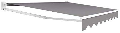 IDMarket - Store banne Manuel 3,80x3 M Gris Anthracite