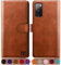 SUANPOT for Samsung Galaxy S20 FE case with [Credit Card Holder][RFID Blocking],PU Leather Flip Book Protective Cover Women Men for Samsung S20 FE Phone case Light Brown