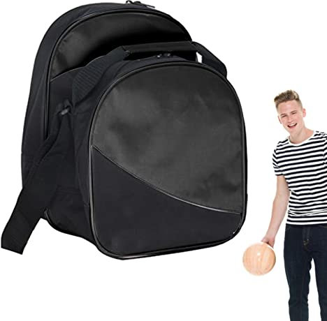 WOTEG Bowling-Balltasche, -Tragetasche, 1 Ball-Bowling-Tasche, für ein Paar Schuhe bis Herrengröße 10 und kleines Zubehör
