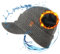 TOP-EX 50% Merinowolle Wintermütze Herren Damen Schirmmütze, wasserdichte Beanie Mütze mit Schirm, warm gefütterte Strickmütze für Running und Outdoor-Sportarten, Winddicht Grau XL/XXL