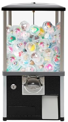 Mini Gumball maskin, godisautomat, för kapselleksaker Diameter 4,5-5,5 cm, för hem, spelbutik, detaljhandel (Black)