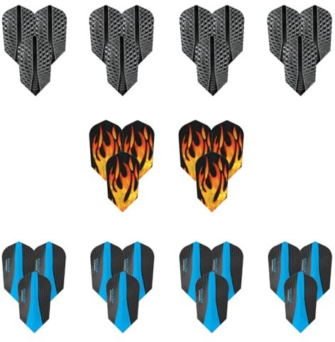 Harrows Slim Dart Flights | 10 x Sets Dart-Flights (insgesamt 30 Flights) I 100-Mikron-Dart-Flights I Premium Extra Strong Hergestellt in Großbritannien I Professionelles Dart-Zubehör
