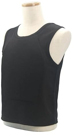 Schusssichere Weste Echt Herren Damen 3A Klasse 1 tragbar super Bequeme stichfeste Westen leicht wasserdicht atmungsaktiv (DE/NL/SE/PL, Alphanumerisch, Einheitsgröße, Regular, Regular, 2XL, black)