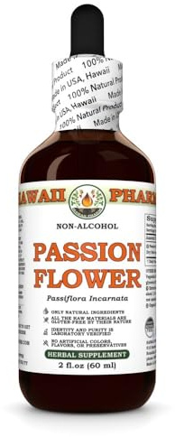 Hawaii Pharm Passion Flower Alcohol-Free Extract, Glycerite for Calm and Sleep Support, Soothes Digestive Discomfort, Promotes Relaxation, Encourages Emotional Balance - 2 fl.oz
