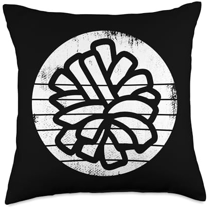 Cheerleader Pom Poms Cheerleading Competition Throw Pillow