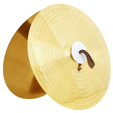 1 par de platillos de práctica multiusos, conjunto de platillos de latón con placa portátil de percusión de 14, 16 y 20 pulgadas, platillos de choque