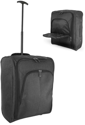 Bordlite EasyJet Underseat Cabin Bag 45x36x20cm – Lightweight Underseat Wheeled Luggage Trolley Case with Handle – Travel Carry On Suitcase with Wheels – Fits EasyJet Free Hand Luggage Size - Black