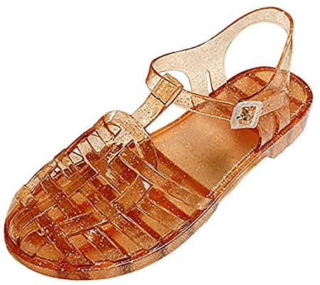 Générique Sandales en Caoutchouc pour Femme, Unisexes, en Plastique, Chaussures Classiques à Boucle Transparente, Sandales en Caoutchouc, Chaussures de Plage en Cristal Geschenke