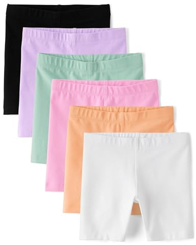 The Children's Place,Baby-Girls,and Toddler Mix and Match Bike Shorts,Summer Vibes 6-Pack,3 Years