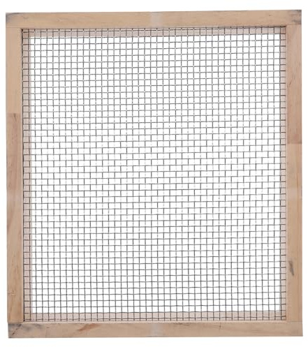 YARNOW Tamis à Sol en Bois avec Maille Métallique 5x5 Mm Outil de Jardinage pour Tamiser Terre, Compost et Sable Tamis Manuel Polyvalent pour Jardin, Bonsaï et Compostage Extérieur