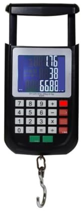 Digital hängvåg Fiskvåg, bakgrundsbelyst LCD-skärm 20 kg Fiske med miniräknare, UV-ljus, elektronisk balans Krankrok för tung drift