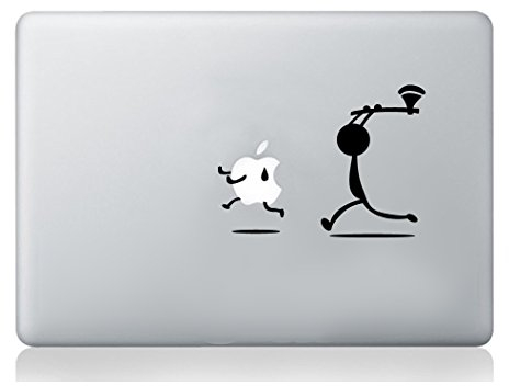 Mann mit Axt Apple Aufkleber Macbook Laptop Aufkleber Kunst Grafik Vinyl lustiges Wandbild