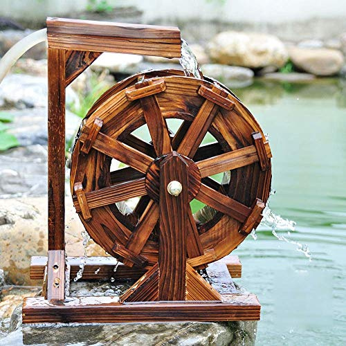 YXYOL Fengshui Water Wheel Ruota del Mulino a Vento Acqua Ornamenti, Acqua Fontana a rotelle, Caratteristica Patio Giardino d'Acqua Fish Pond, Fish Tank, Rockery Pompa Decorativo 30cm