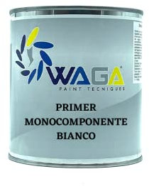 WAGA PAINT S.R.L. Primer Monocomponente Bianco Fondo Aggrappante per Superfici in Alluminio, Zinco, Lega Leggera Waga Paint Tecniques, 750 ml (Confezione da 1)