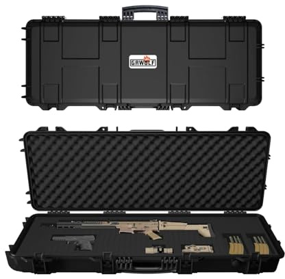 GRWOLF Rifle Case, Mil-Spec, 3 Layer Pick and Pluck Cube Foam (42.9 × 15.5 × 6.5)