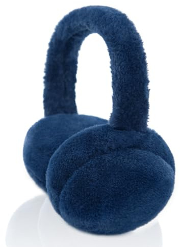 SEYUFN Faltbare Ohrenwärmer Damen Winter Plüsch Ohrenschützer Kinder Weiche Warm Halten Ohrenwärmer Mädchen Jungen Niedliche Ohrwärmer (A-marineblau)