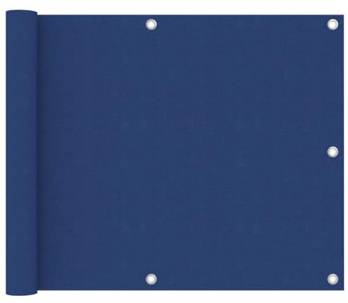 vidaXL Balkon Sichtschutz Bespannung Terrasse Windschutz Sonnenschutz Balkonbespannung Balkonverkleidung Blau 75x400cm Oxford-Gewebe
