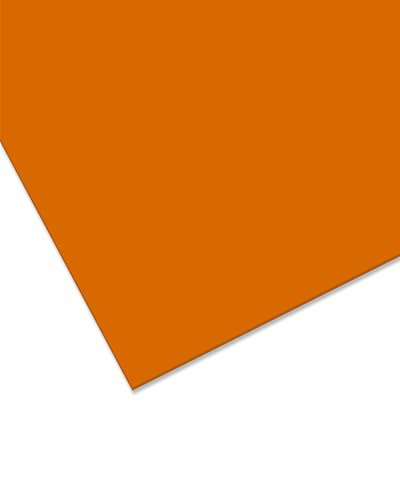 nattmann Placa de cristal acrílico de color GS, 3 mm, versátil, irrompible, para objetos luminosos y más, calidad de marca en 25 x 50 cm, naranja transparente (2C04)