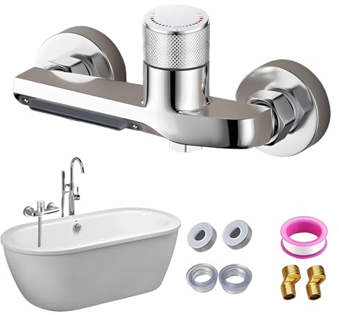 Miscelatore Doccia Termostatico, Rubinetto Doccia Con Termostato, Miscelatore Da Bagno A Parete, Miscelatore Per Doccia, Controllo Preciso Della Temperatura, Beccuccio A Cascata, Adatto Per Doccia