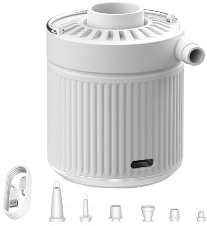Elektrisk pump | Madrasspump | uppblåsningspump | Elektrisk tömningspump med flera munstycken, luftmadrassspump, batteridriven luftpump, kompakt uppblåsningspump, mångsidig elektrisk pump för