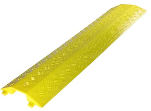 LYUCAYHQ Canaletta per Cavi Elettrici - Rampa Auto - 100 Cm di Lunghezza - Giallo - Dimensioni Canale 8,7 Cm di Larghezza 3,5 Cm di Altezza - Larghezza Complessiva 25 Cm e Altezza 4 Cm
