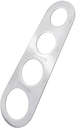Ainkou 4-Hole Stainless Steel Spaghetti Measure Tool Sturdy Pasta Measuring Gadget Kitchen Cooking Measurer Tool for Noodle Portion Control Stocking Stuffer