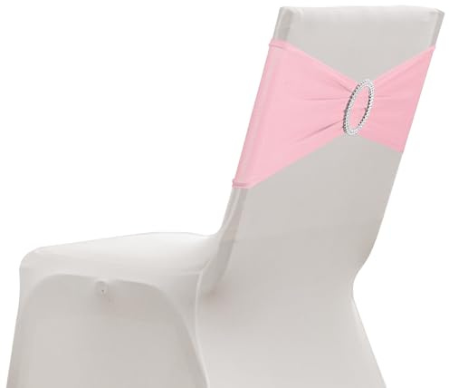 sourcing map Paquete de 10 bandas elásticas para silla, banda elástica para silla con hebilla deslizante, lazos elásticos universales para bodas, fiestas, ceremonias, eventos, decoración de eventos