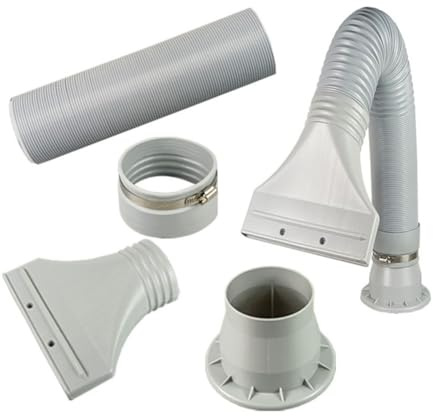 Wodsty Manguera de escape ajustable de 0,7 a 1,7 m para aire acondicionado y secadoras, 100 mm de diámetro, conducto de ventilación flexible de 360 Deee para aire acondicionado portátil, secadora