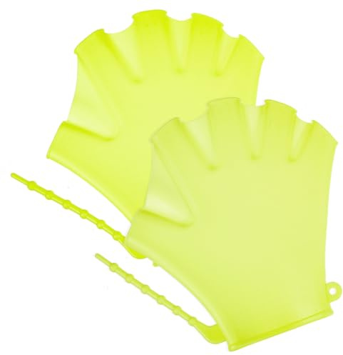 Toyvian Guantes de Natación Palmeados, Resistentes al Agua, de Silicona, 2 Piezas, Ideales para Entrenamiento y Buceo en Piscina