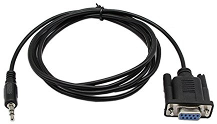 CERRXIAN DB9 9 Pin VGA Buchse, DB 9 Buchse auf TRS 3,5 mm (1 / 8in) TRS Stereo Stecker Serielles Datenkabel-6 Fuß