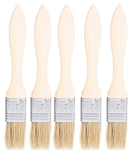 Ensemble de 5 Brosses pour Barbecue et Pâtisserie, Pinceaux de Cuisine pour Huile, Beurre, Sauces, Grillades