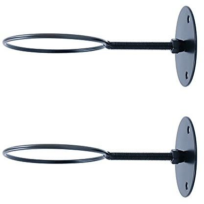 CENPEK 2 soportes de bola montados en la pared para baloncesto, fútbol, voleibol, rugby, ejercicio, bola, color negro