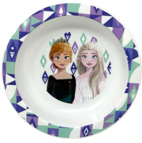 Piatto Fondo Originale Disney Frozen in plastica rigida per bambini, adatto al microonde e senza BPA