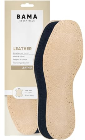 Bama Plantillas de Cuero para Zapatos Amortiguadoras para Más Comodidad Calidad para Adultos 1 Par - 38/39 EUR