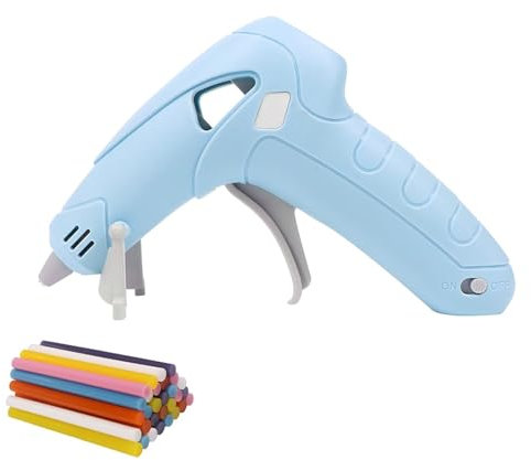 Pistolet à colle chaude sans fil Pistolet à colle thermofusible Bâton de colle 7 mm Pistolet à colle sans fil Réparation Outils de bricolage à domicile Cadeaux pour enfants 2200 mAh Temps d'util