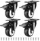 Lot de 4 roulettes pivotantes avec frein, Roulettes pour Meubles Lourd 50mm, Roulettes Pivotantes avec Frein, Roulettes Silencieuses pour Meubles, pour Appareils Meubles, Capacité 200kg