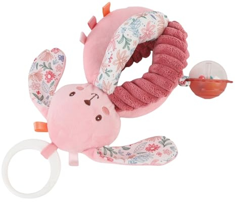 Fdit Giocattolo a Sonaglino da Appendere, Morbido Peluche, Palla Multifunzionale per L'apprendimento Precoce del Bambino, attività Indoor e Outdoor