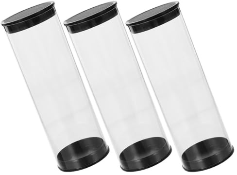 Homoyoyo Custodia Portatile per Palline da Golf 3 Pezzi, Tubo Trasparente in Plastica Tappo, Contenitore Compatto per Trasporto e Esposizione, Accessorio per Golf All’aperto