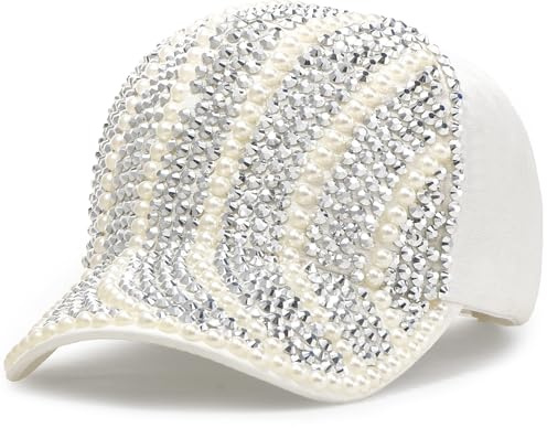 MESU Bling Baseball Cap for Women Sun Hat Ponytail Adjustable Hat