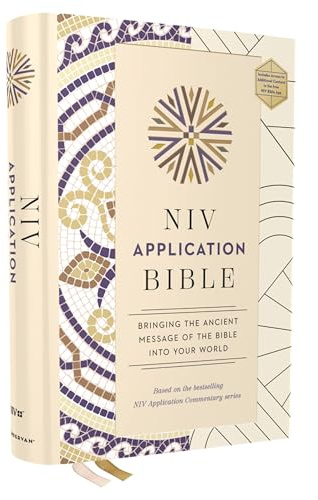 NIV Application Bible, Hardcover, Multi-Cream, Red Letter, Comfort Print: Bringing the Ancient Message of the Bible into Your World (NIV Application Commentary Resources)