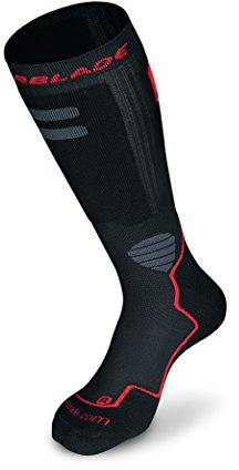 Rollerblade High Performance Men's Socks, Inline Skating, Multi Sport, Black and Red, Medium