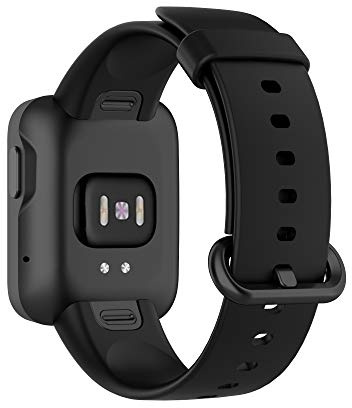 BoLuo Bracelets de Montre,Silicone Bracelet pour Xiaomi Mi Watch Lite,Silicone Souple Multicolore Bande de Sport Remplacement avec fermoir Réglable Sangle pour Xiaomi Mi Watch Lite/Redmi Watch (noir)