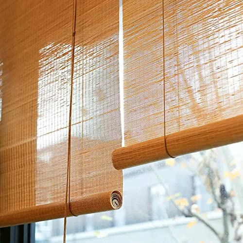 Natural Bamboo Roller Blinds Customizable Wide 45 50 55 60 65 70 75 80 85 90 95 100 105 110 115 120 125 130 135 140 145 150 155 160 165 165 170 175 Bamboo Window Blinds With Lift Anti-UV Roman Blinds