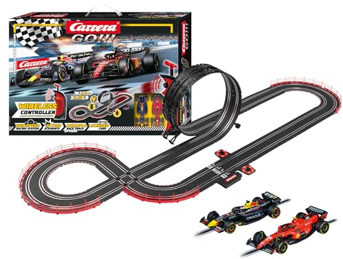 Carrera - 20062581 GO!!! Formula Free Racing (Wireless) Rennbahn-Set I Rennbahn mit lizensierten Slotcars | bis zu 2 Spieler | Für Kinder ab 6 Jahren & Erwachsene