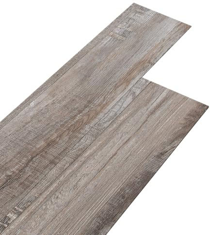 INMOZATA 5.02 m² Vinyl Flooring 36 Planks Peel and Stick Flooring Wood Look Grain, Weathered Grey Oak,Waterproof Sticky Floor Tiles for Bedroom Living Room